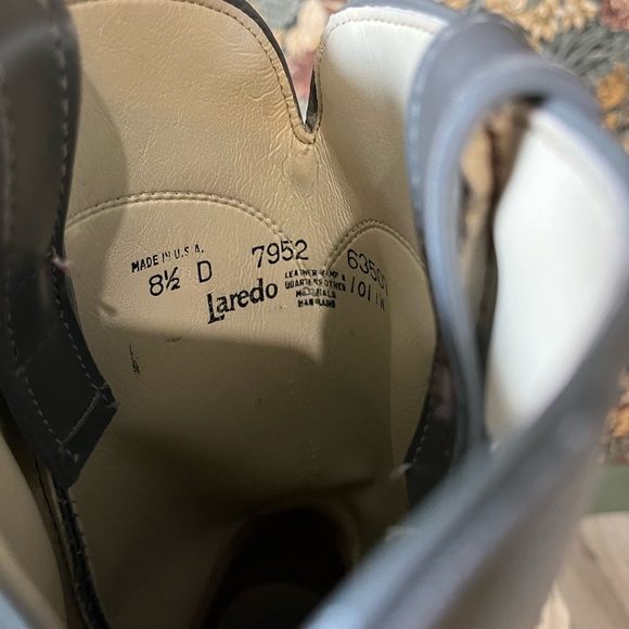 Laredo Men's Charcoal Leather Western Boots - Picture 5 of 5